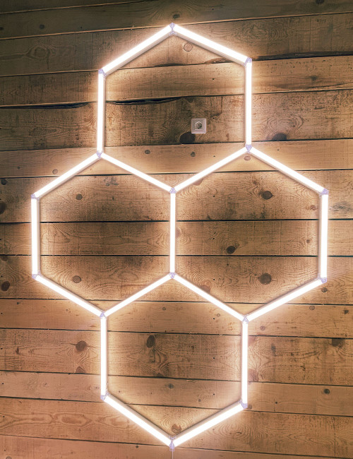 Kit d'éclairage LED Hexagonal 211cm 19 barres | Easy Dalles