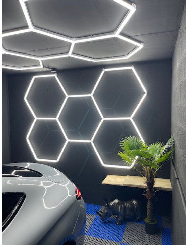 Éclairage LED Hexagonal – Design Nid d’Abeille – 24 Barres LED – 6500K
