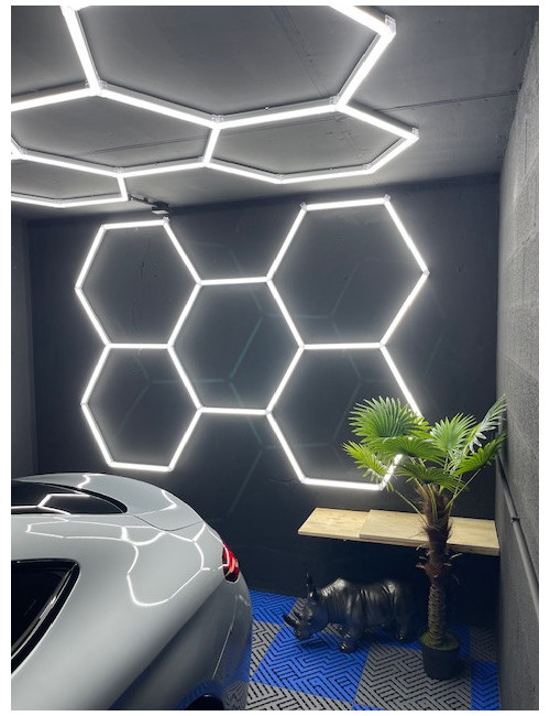 Éclairage LED Hexagonal – Design Nid d’Abeille – 24 Barres LED – 6500K