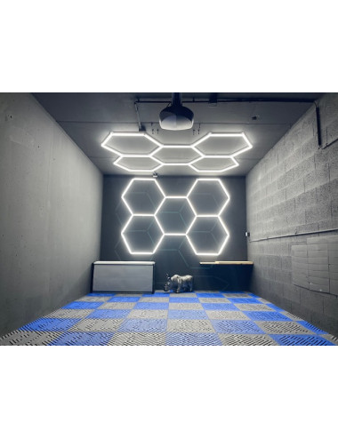 Éclairage LED Hexagonal – Design Nid d’Abeille – 24 Barres LED – 6500K