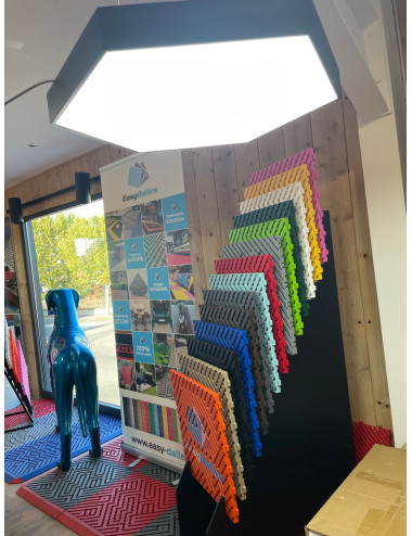 Luminaire LED Hexagonal Plein – Design Nid d’Abeille – Suspension