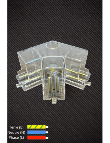 Connecteur 3 sorties 180°