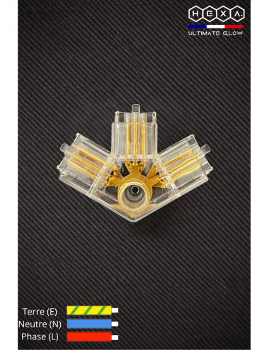 Connecteur 3 sorties 180°