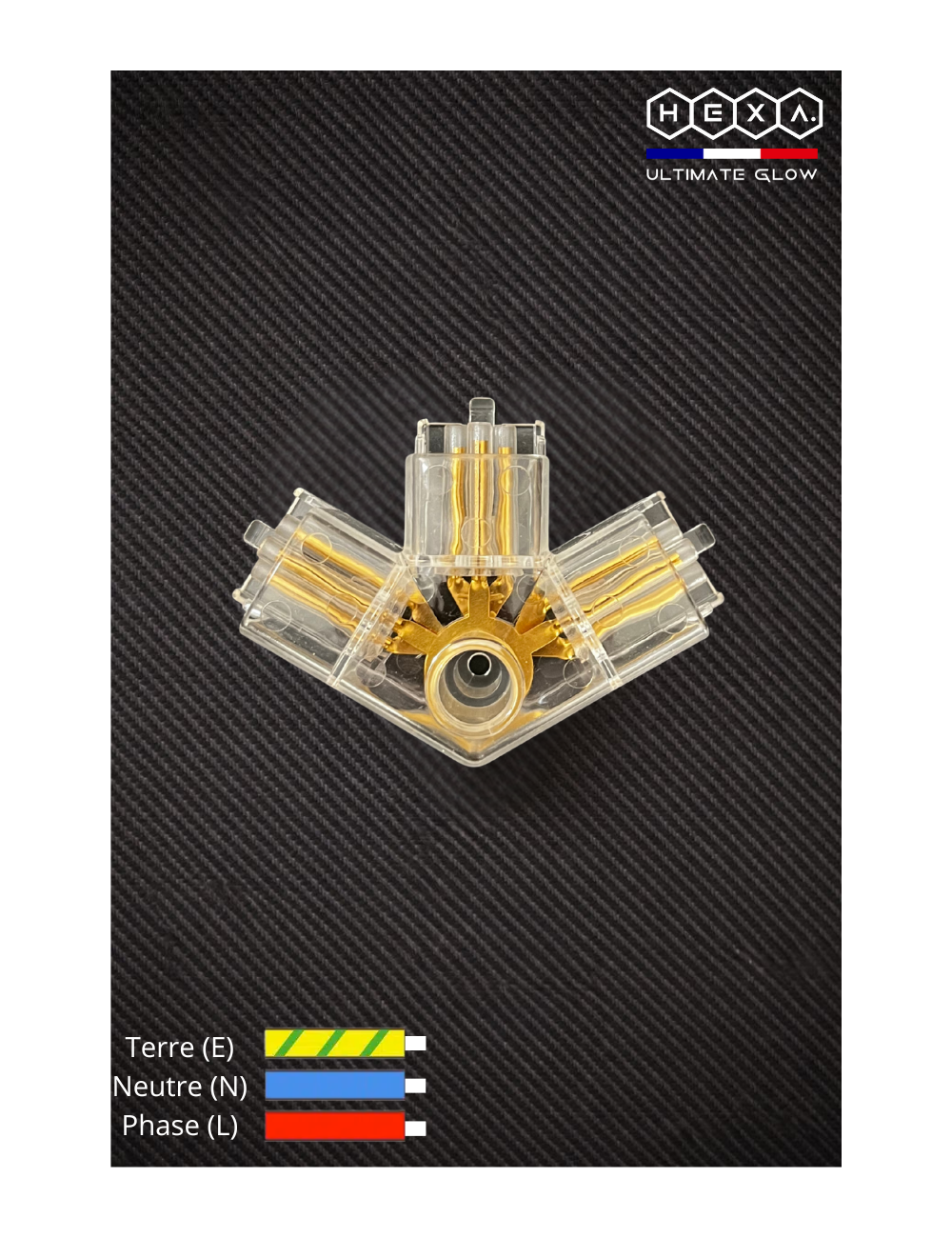 Connecteur 3 sorties 180°