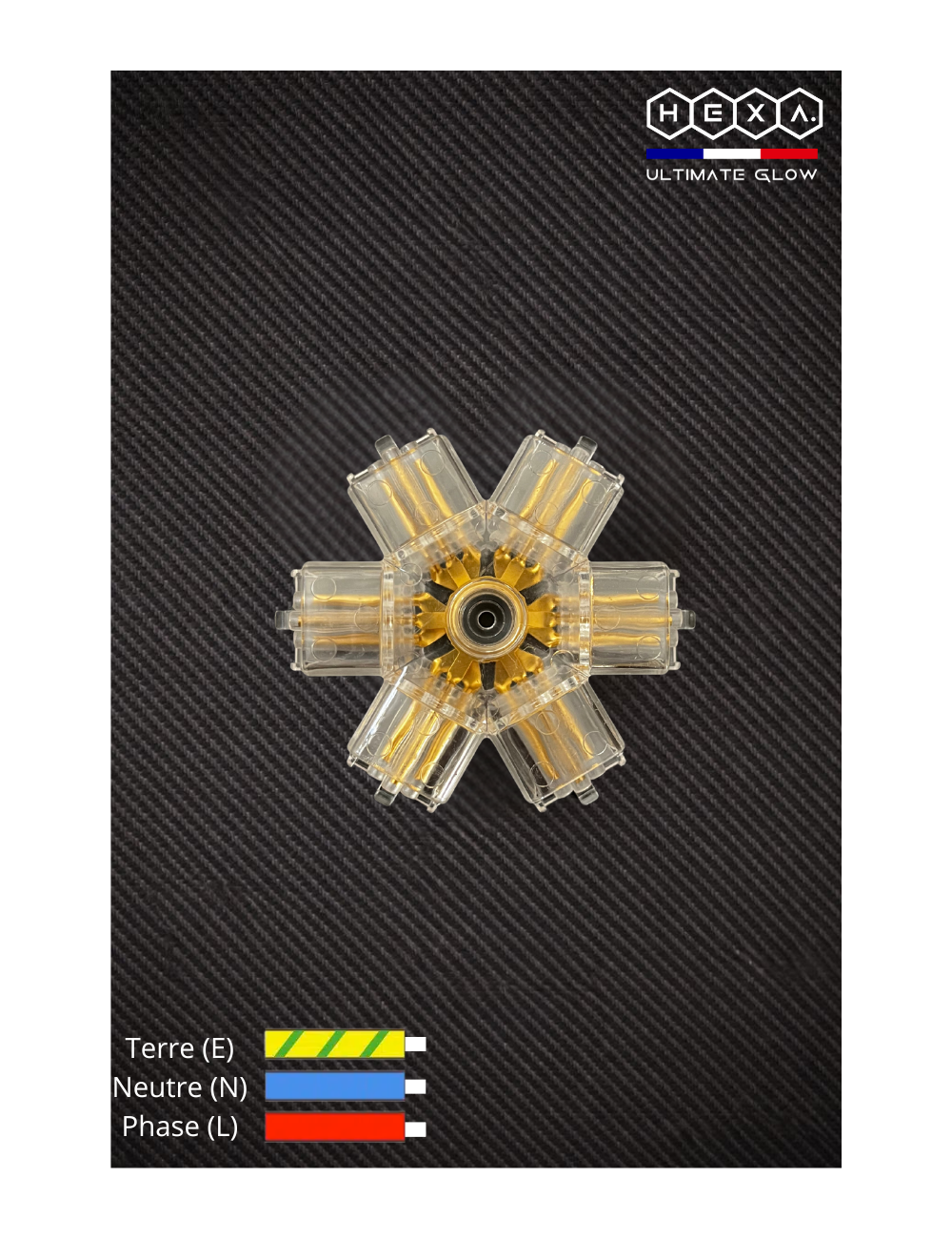 Connecteur croix 6 sorties