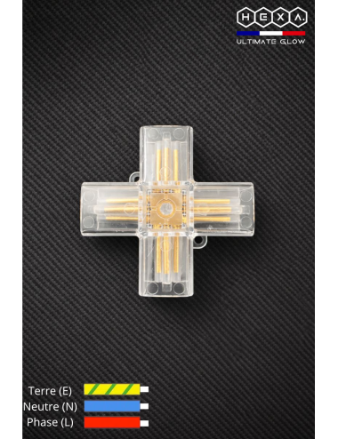 Connecteur croix 4 sorties