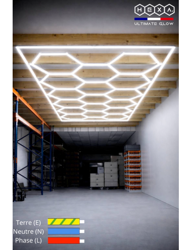 Éclairage LED Design Nid d’Abeille – Modulable et Élégant – 6500K