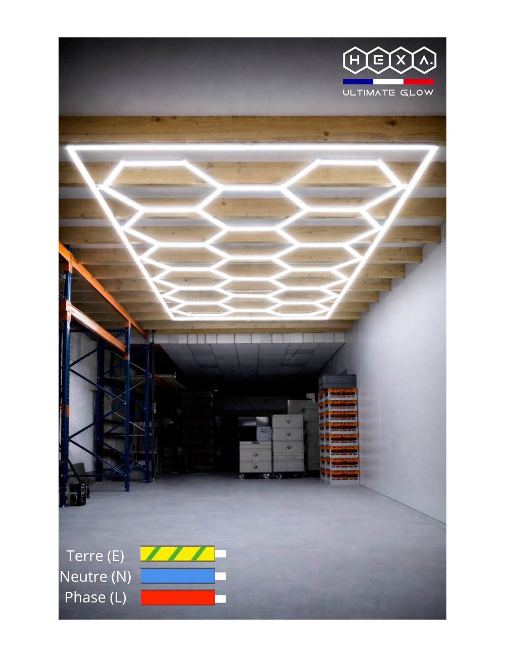 Éclairage LED Design Nid d’Abeille – Modulable et Élégant – 6500K