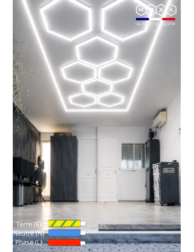 Éclairage LED Rectangle Hexagonal – Design Nid d’Abeille – 6500K