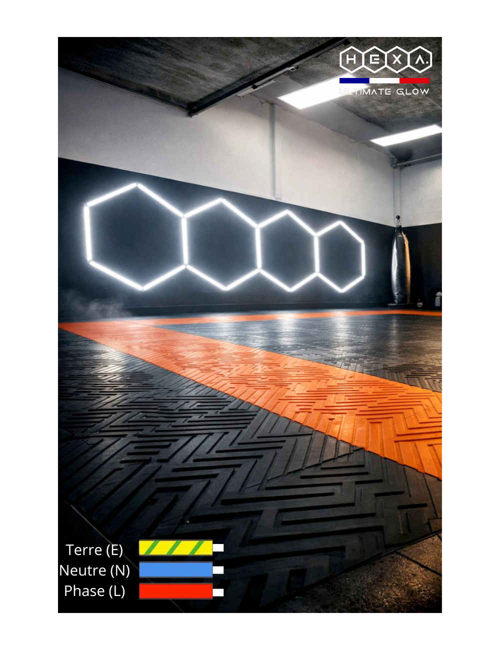 Éclairage LED Nid d’Abeille – 21 Barres LED – Modulable – 6500K