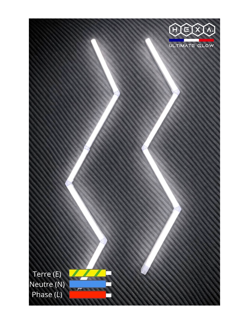 Kit d'éclairage 2 Vagues LED 162cm - 8 Barres | Easy Dalles