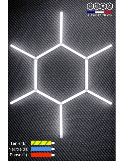 Kit d'éclairage Soleil LED 184cm - 12 Barres - Easy Dalles