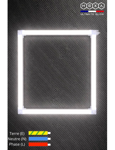 Eclairage pour garage LED carré - Kit 4 barres L49,5 cm | Easy Dalles