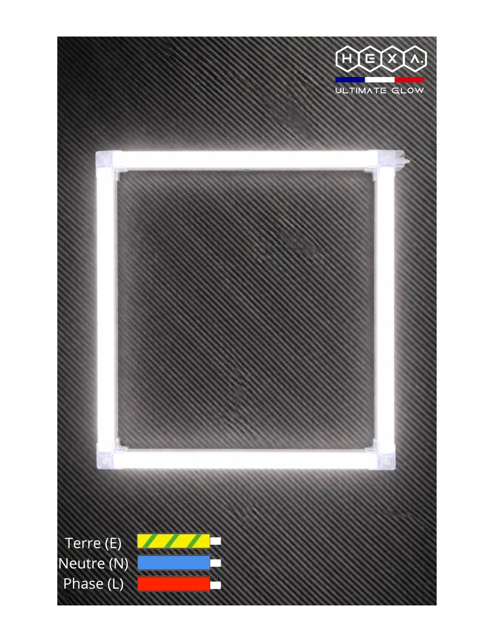 Eclairage pour garage LED carré - Kit 4 barres L49,5 cm | Easy Dalles